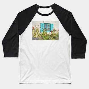 Old Cottage Window With Shutters Baseball T-Shirt